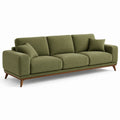Divano 3 posti verde oliva in poliestere rettangolare 230x92x85 cm